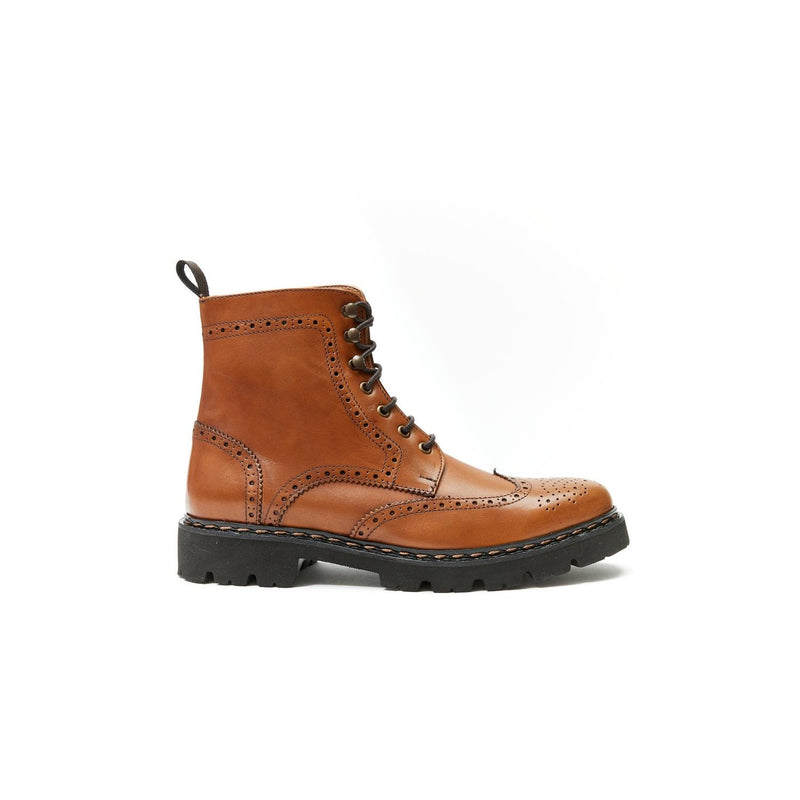 Bottines Derby À Bout D'Aile - Marron Brun - Homme