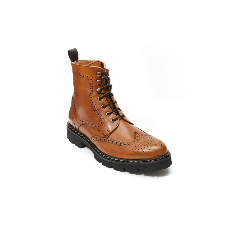 Bottines Derby À Bout D'Aile - Marron Brun - Homme