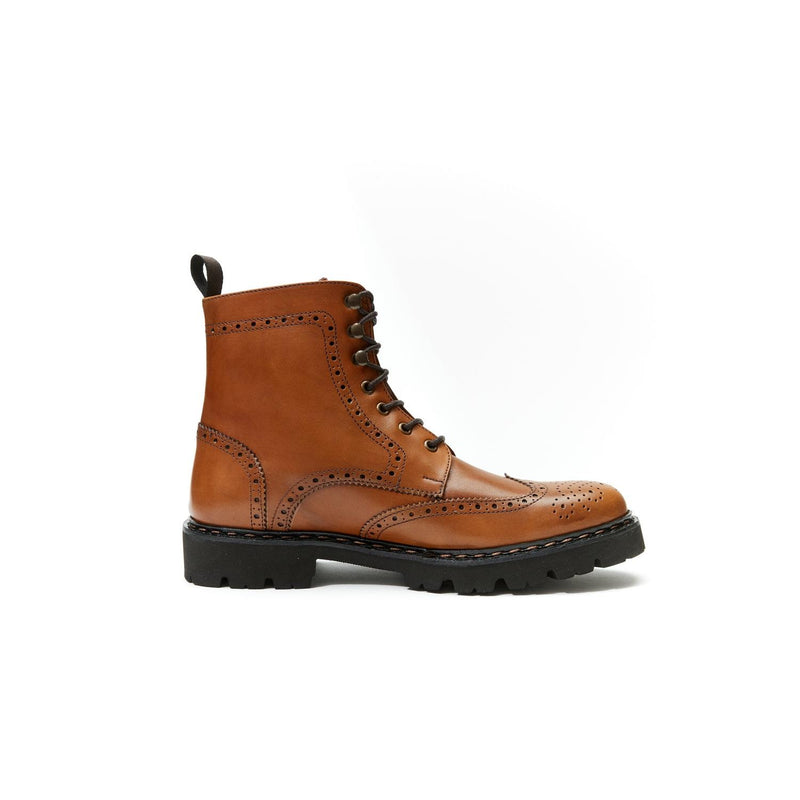 Bottines Derby À Bout D'Aile - Marron Brun - Homme