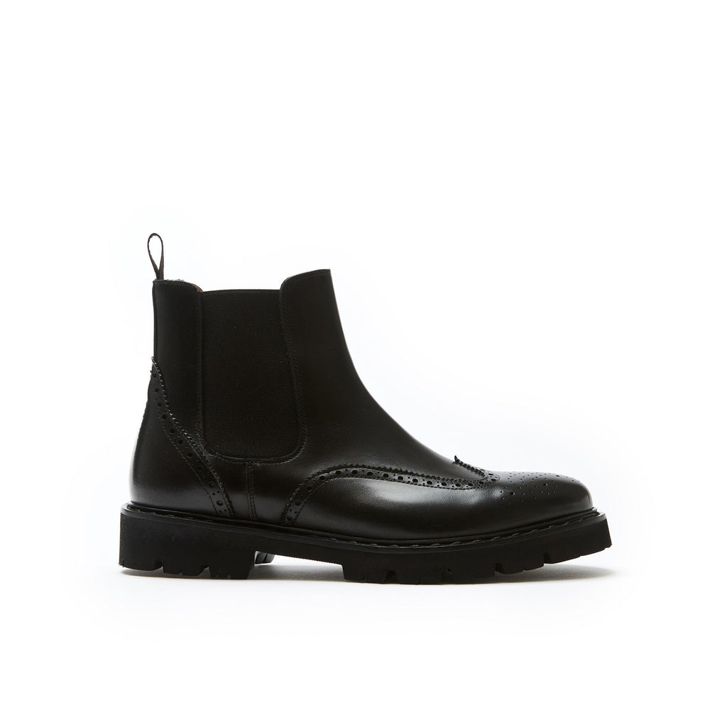 Botines Chelsea Brogue - Negro - Hombre