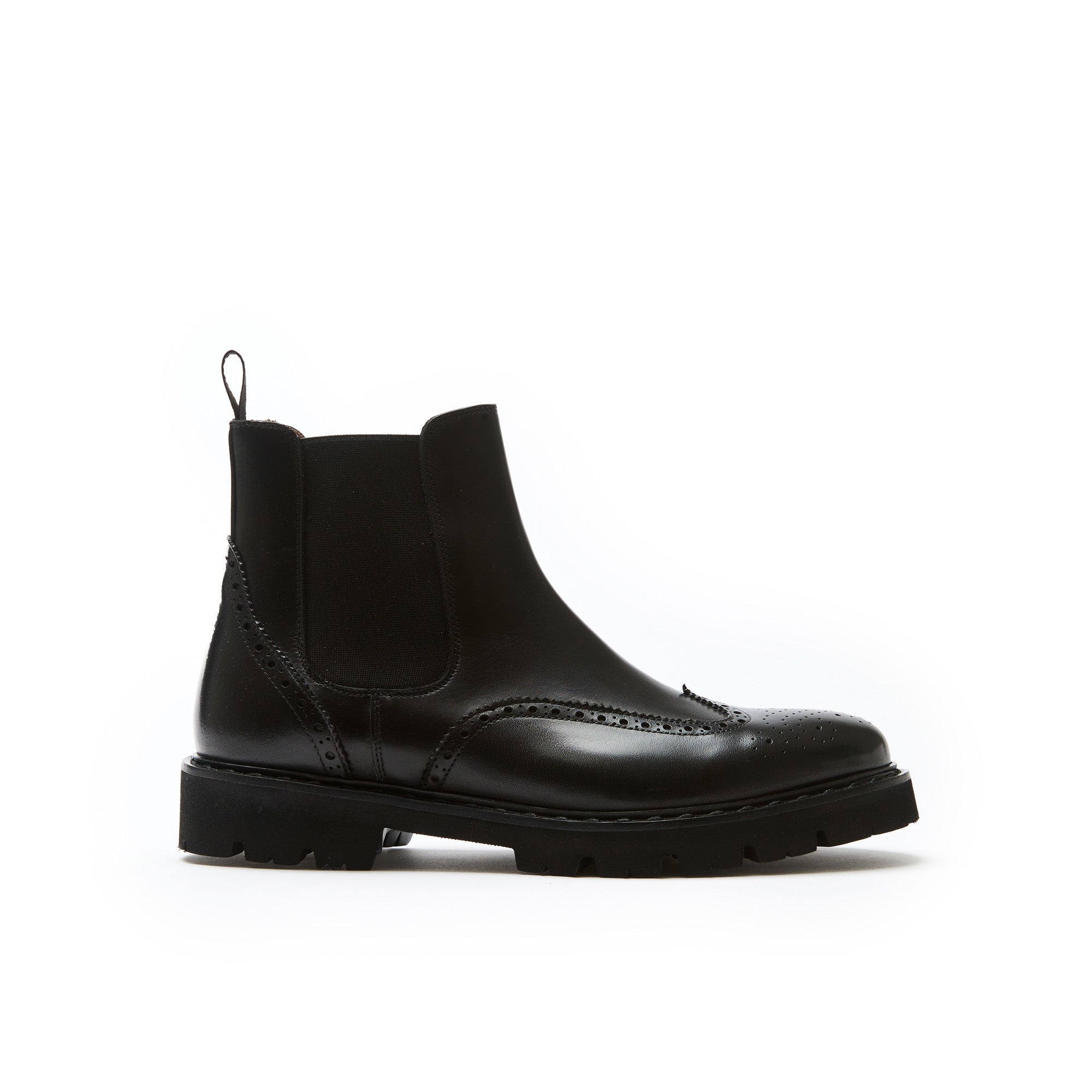 Botines Chelsea Brogue - Negro - Hombre