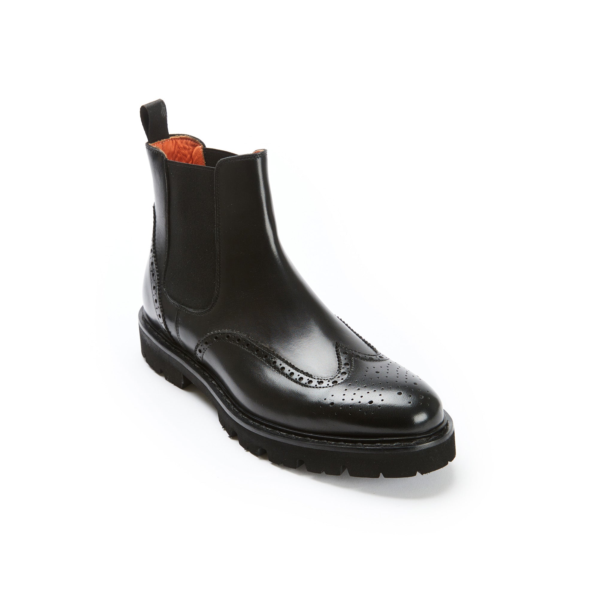 Botines Chelsea Brogue - Negro - Hombre