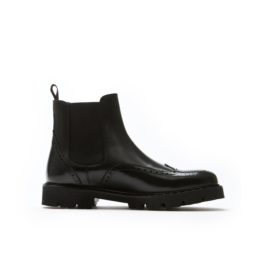 Botines Chelsea Brogue - Negro - Hombre