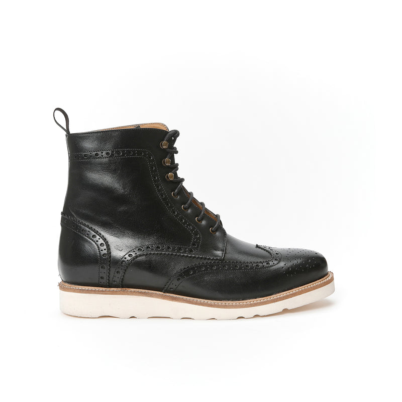 Bottines Derby À Bout D'Aile - Noir - Homme