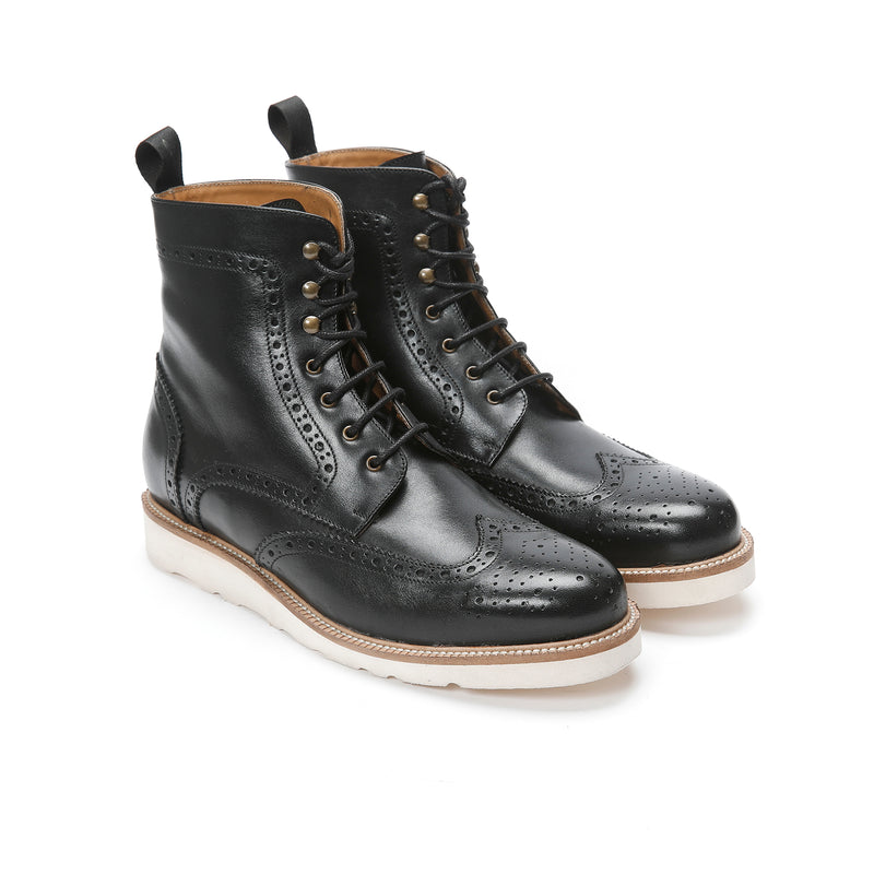 Bottines Derby À Bout D'Aile - Noir - Homme