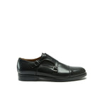 Straight-Toe Monk Strap Shoes - Black - Men