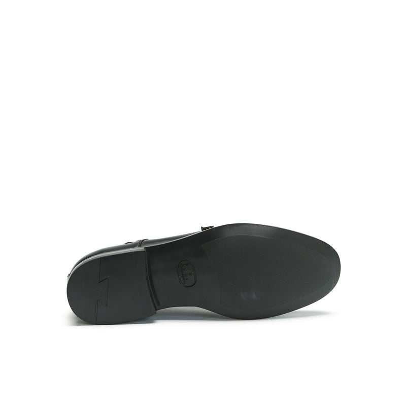 Monk Strap Bout Droit - Noir - Homme