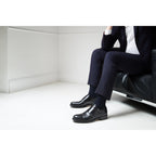 Straight-Toe Monk Strap Shoes - Black - Men
