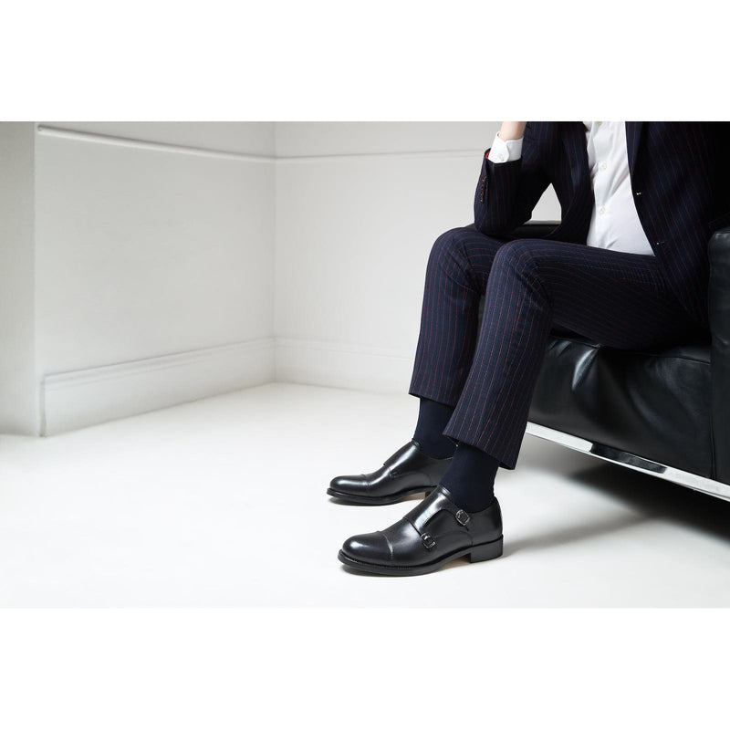 Monk Strap Bout Droit - Noir - Homme