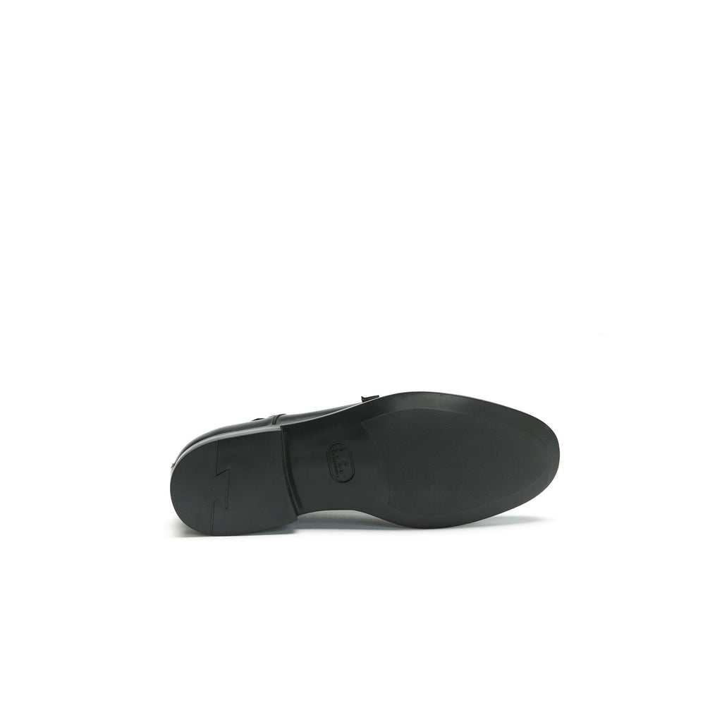 Monk Strap À Bout Droit - Marron Foncé - Homme