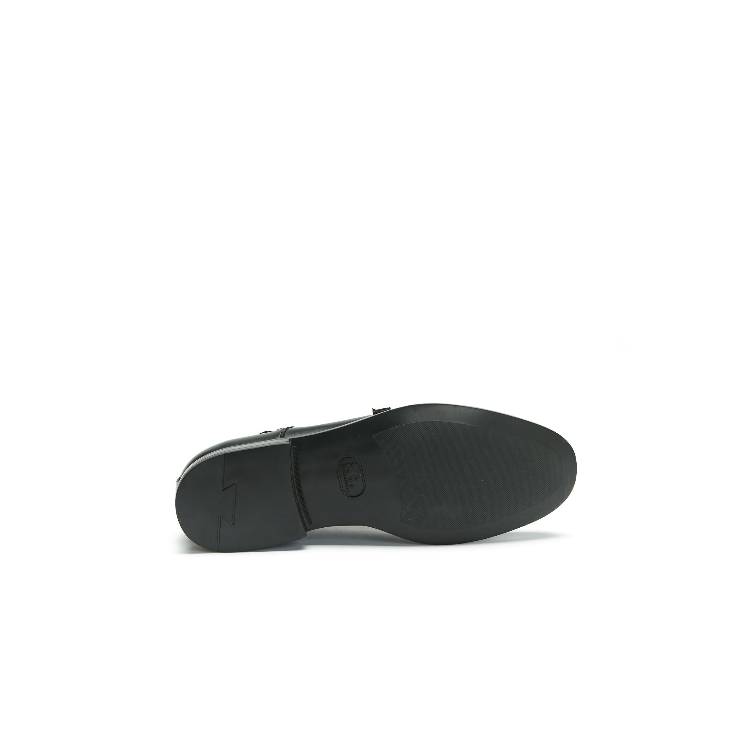 Monk Strap À Bout Droit - Marron Foncé - Homme