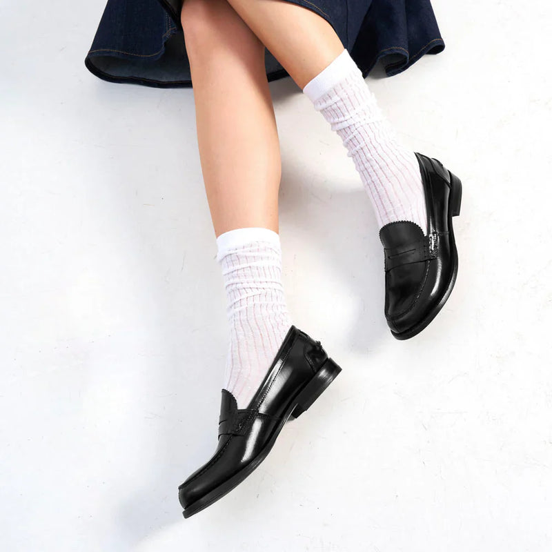 British Passport - Penny Loafers - Black - Women