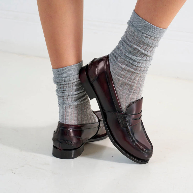 British Passport - Mocassins Penny - Bordeaux - Femme