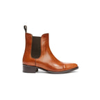 Botines Chelsea de Punta Recta - Marrón Curtido - Mujer