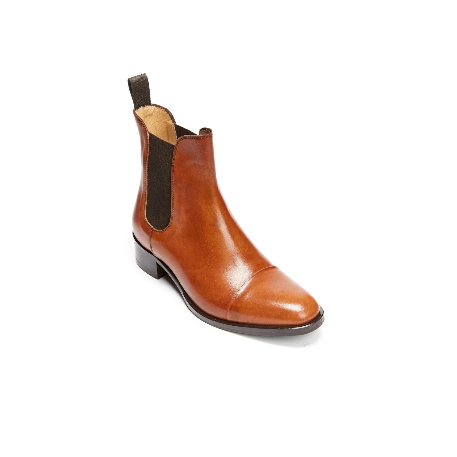 Botines Chelsea de Punta Recta - Marrón Curtido - Mujer