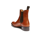 Botines Chelsea de Punta Recta - Marrón Curtido - Mujer