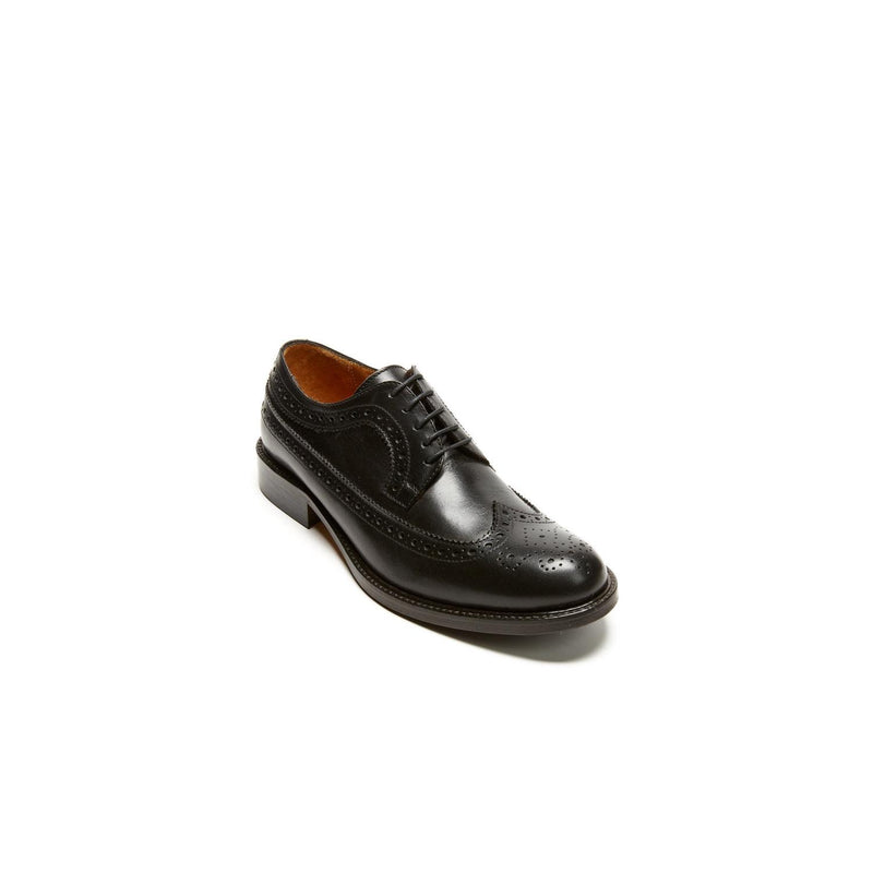 Long Wingtip Derby - Black - Women