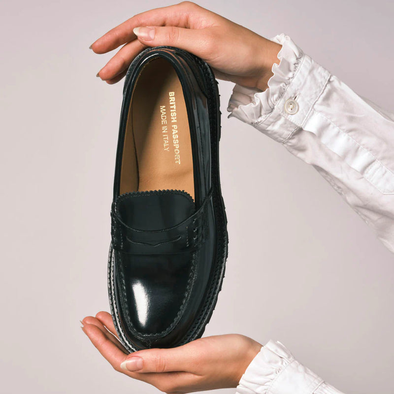 British Passport - Mocassin Penny - Noir - Femme