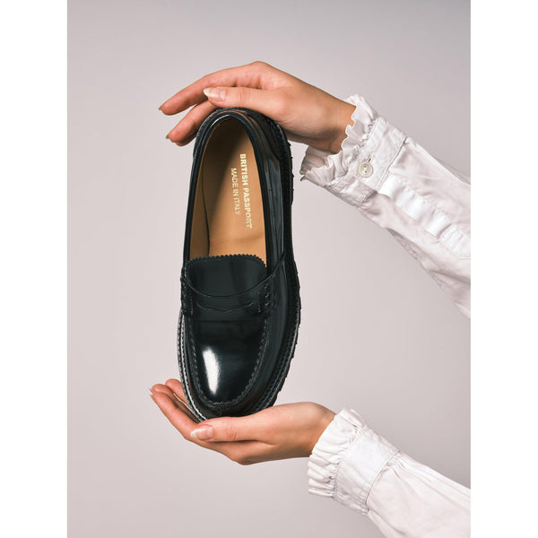 Penny Loafers - Black - Women