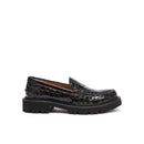 Mocassins Penny En Crocodile - Noir - Femme