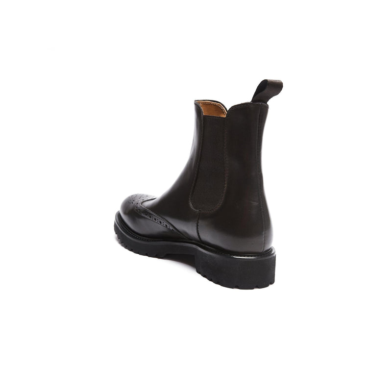 British Passport - Wingtip Chelsea Boots - Dark Brown - Women