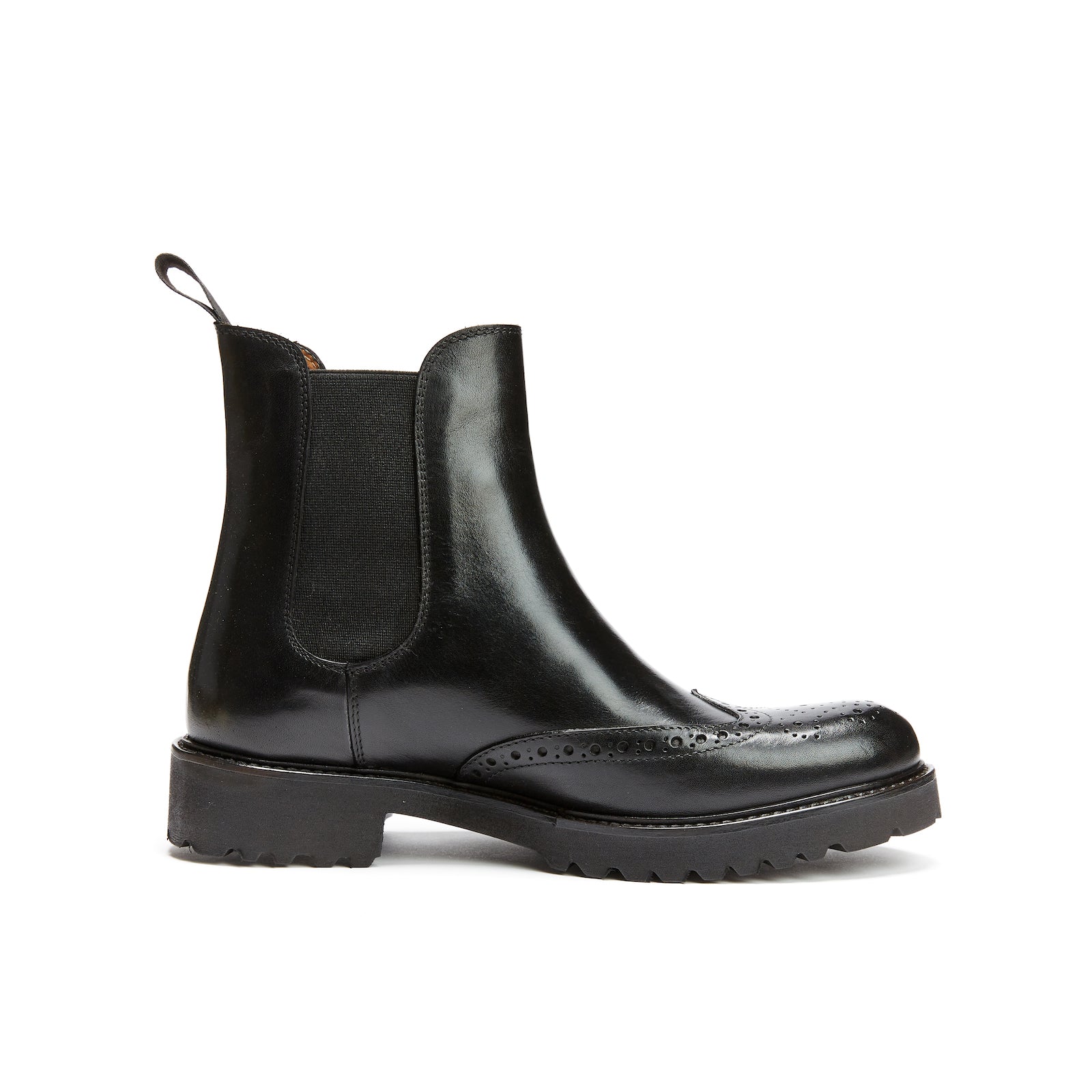 Boots Chelsea À Bout Fleuri - Noir - Femme