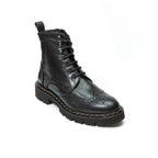 Botines Derby Con Puntera Abierta - Negro - Mujer