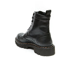 Botines Derby Con Puntera Abierta - Negro - Mujer