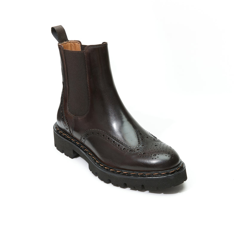 Bottines Chelsea À Bout D'Aile - Marron Foncé - Femme