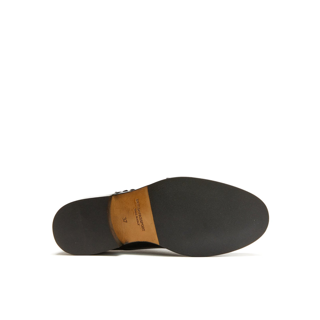 Monk Strap de Punta Recta - Negro - Mujer