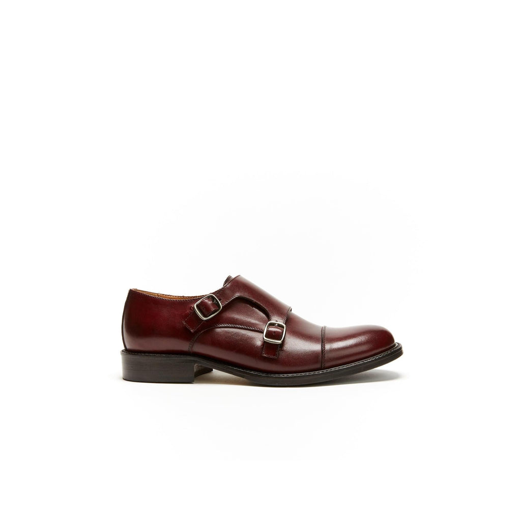 Monk Strap Puntera Recta - Burdeos - Mujer