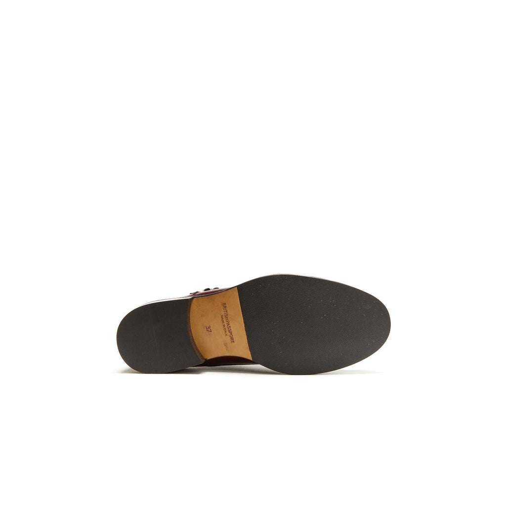 Monk Strap Puntera Recta - Burdeos - Mujer