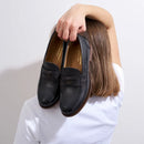 British Passport - Penny Loafers - Black - Women