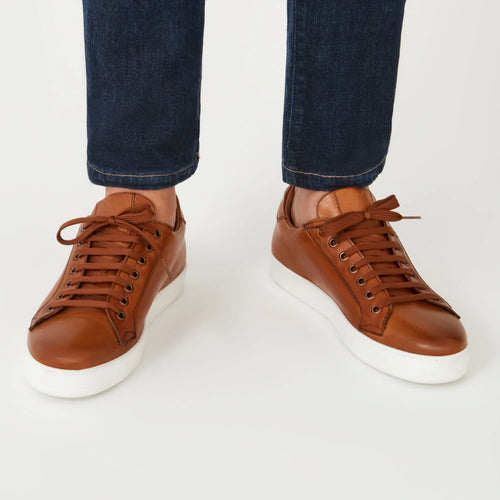 Lace-up Sneakers, Light Brown Color - Men