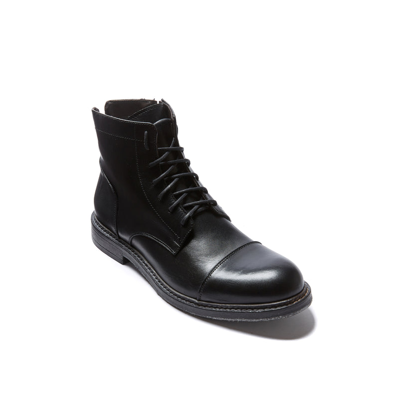 Bottines Derby À Cap Droite - Noir - Homme