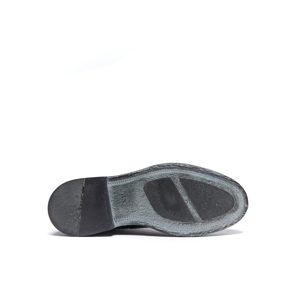 Bottines Derby À Bout Droit - Noir - Homme