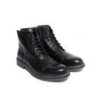 Bottines Derby À Bout Droit - Noir - Homme