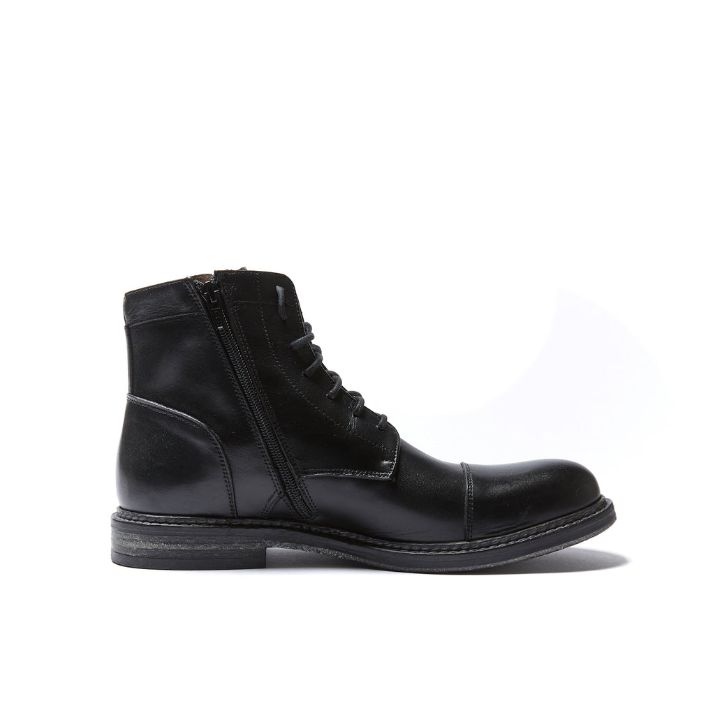 Bottines Derby À Bout Droit - Noir - Homme