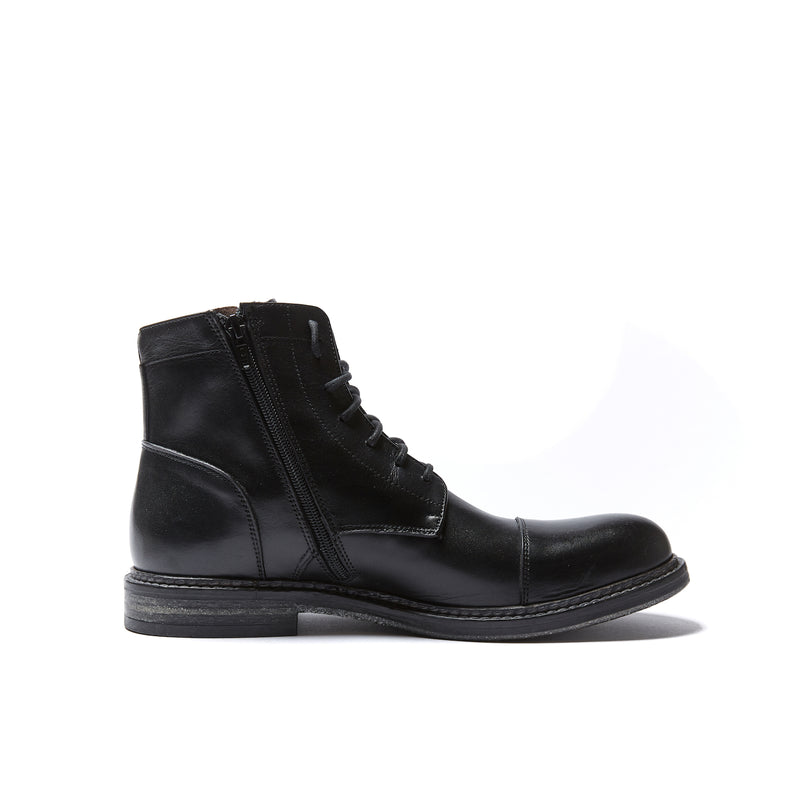 Bottines Derby À Cap Droite - Noir - Homme