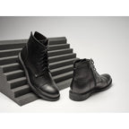 Bottines Derby À Bout Droit - Noir - Homme
