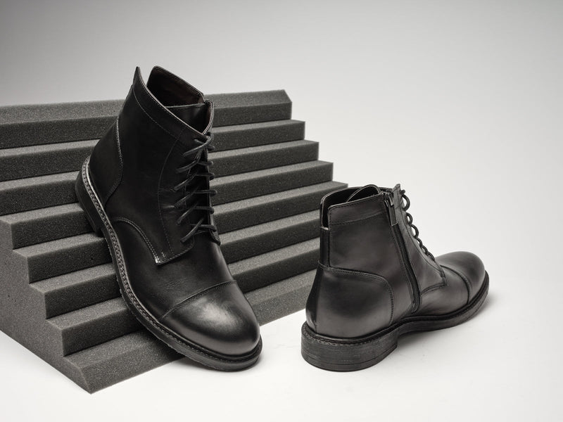 British Passport - Botines Derby con punta recta - Negro - Hombres
