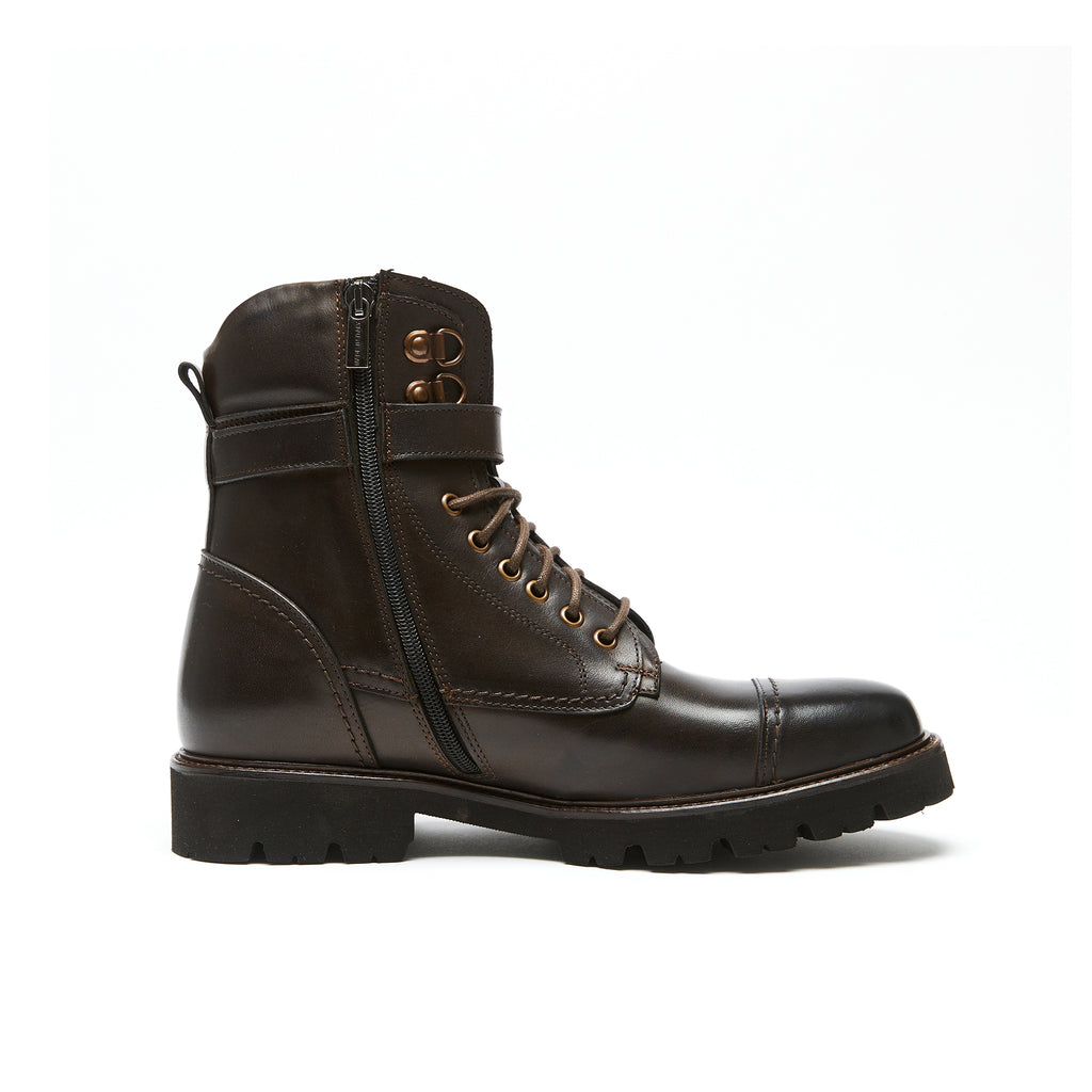 Stiefeletten mit gerader Kappe - Dunkelbraun - Herren