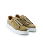 Classic Lace-Up Trainers - Taupe - Men
