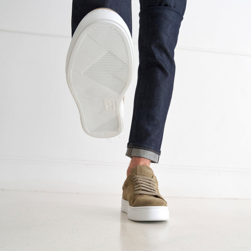Classic Lace-Up Sneakers - Taupe - Men
