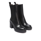 Botines Chelsea de tacón - Negro - Mujer