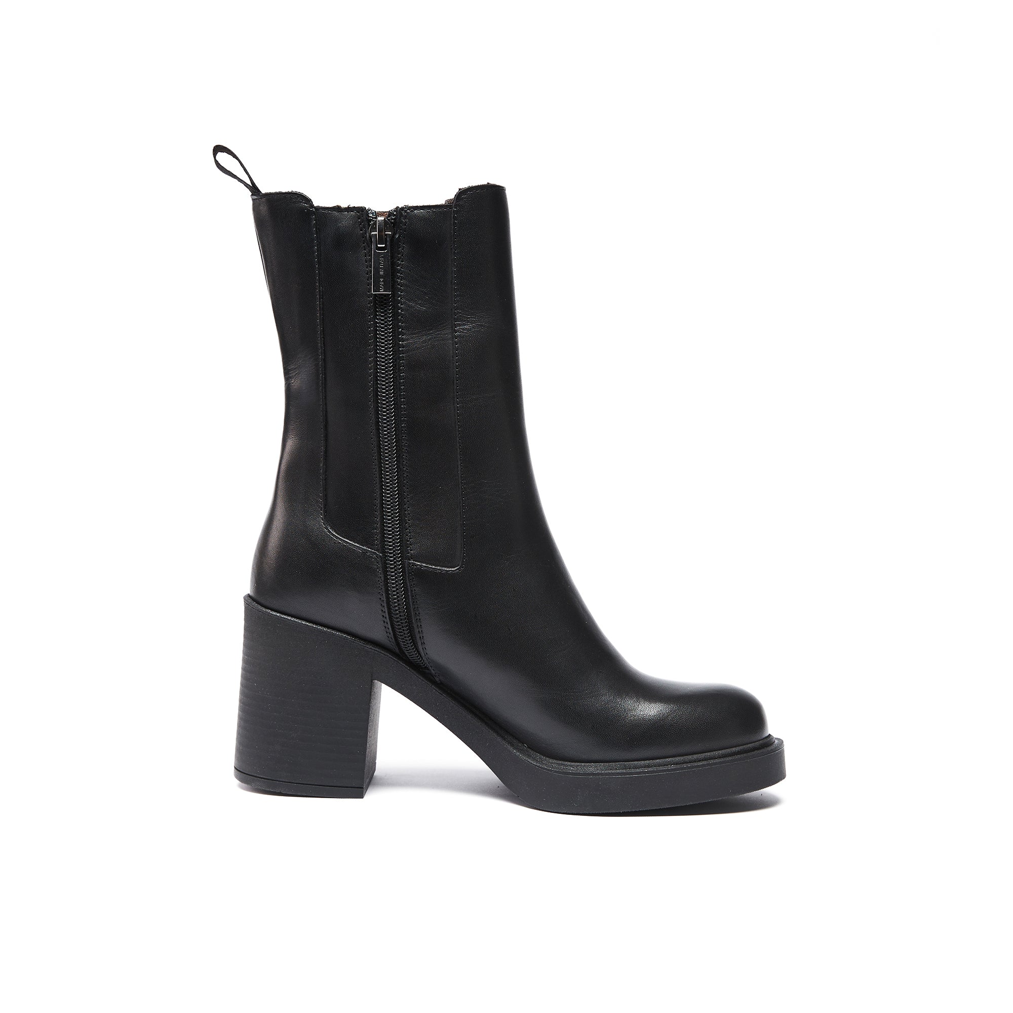 Botines Chelsea de tacón - Negro - Mujer