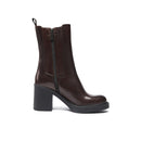 Bottines Chelsea À Talons - Marron Foncé - Femme