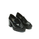 Heeled Loafers - Black - Women