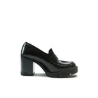 Mocasines De Tacón - Negro - Mujer