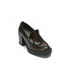 Heeled Loafers - Bordeaux - Women
